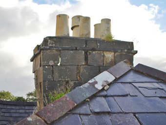 Ballysakeery Glebe House, Mullafarry, Mayo 10 – Chimney Before